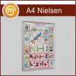 Багетная настенная рамка «Nielsen» А4 формата, книжная, матовое серебро